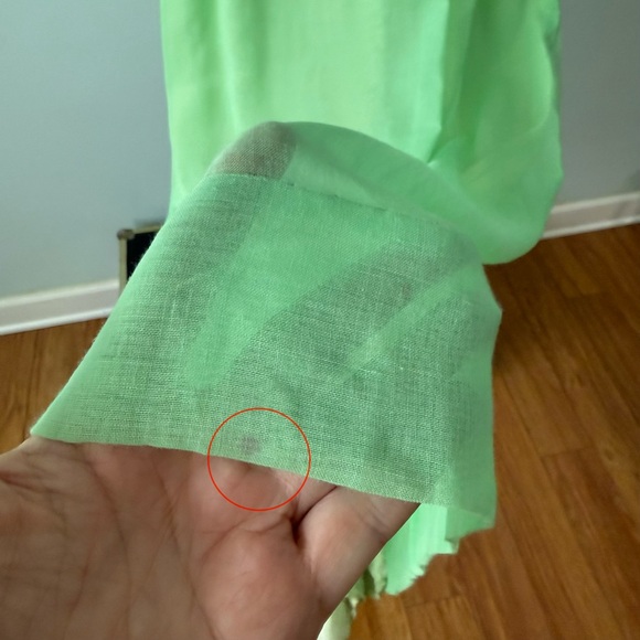 🌿 Vintage 60s Green Prairie Maxi Dress Lace Trim Boho Romantic XS/S 🌿 - Picture 15 of 16